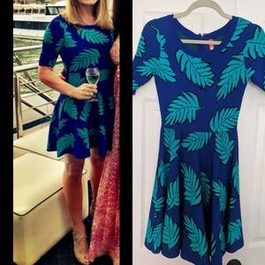 Tropical thick viscose/nylon dress